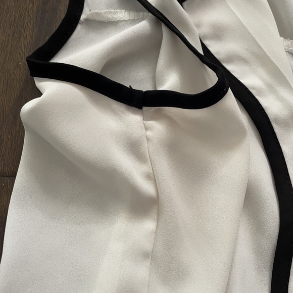 George’s Friend Black + White Chiffon Tank Top - Picture 6 of 14